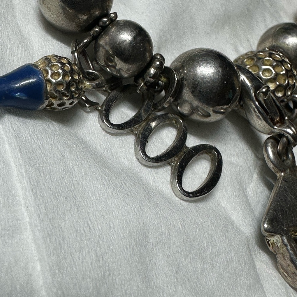 Vintage Charming Sterling Silver golf themed Charm Bracelet - Picture 4 of 16